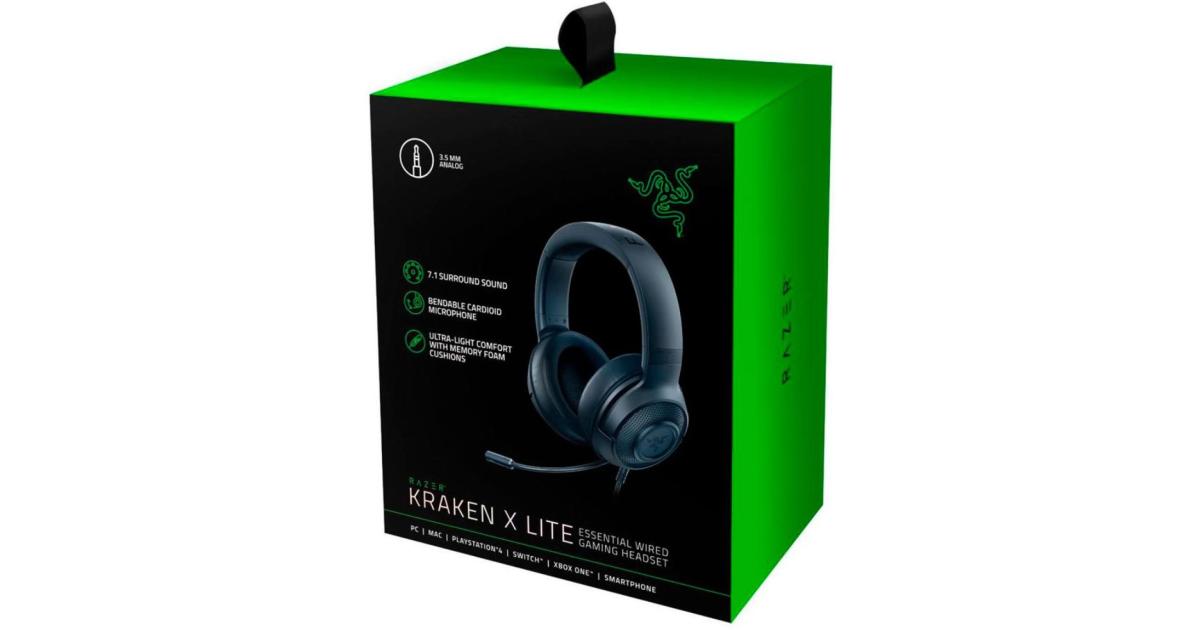 Razer Kraken X Lite 3.5mm Wired Gaming Headset 7.1 Surround Sound photo 