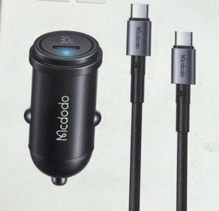 Mcdodo PD30W Fast Car Charger Kit (USB-C to USB-C Cable) photo 