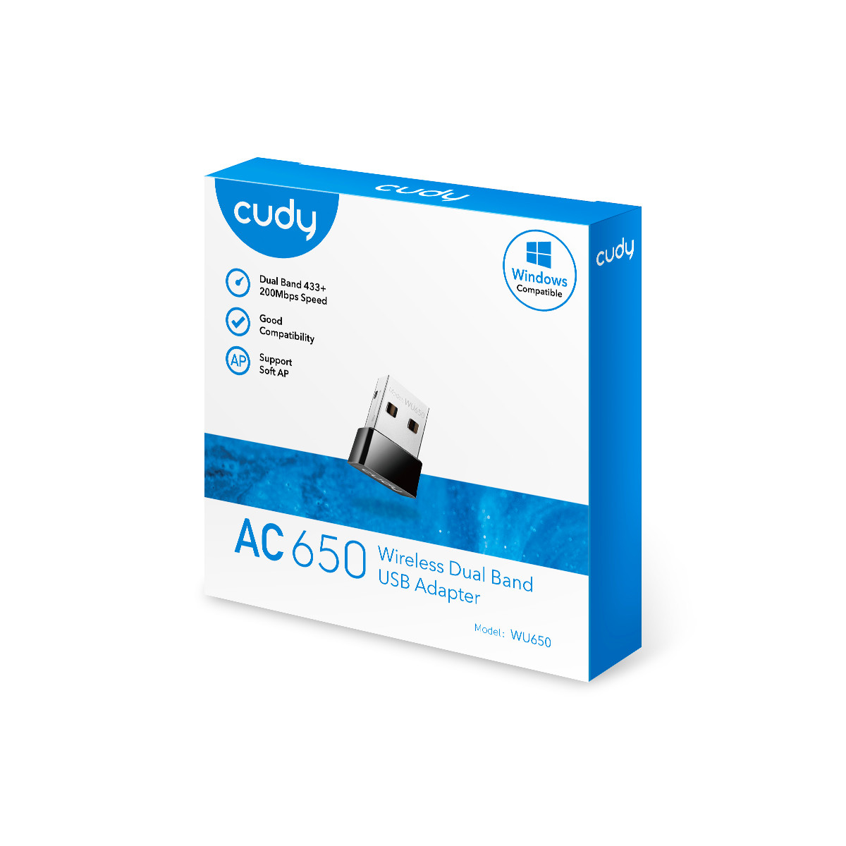 Cudy AC650 Wireless Dual Band USB Adapter WU650