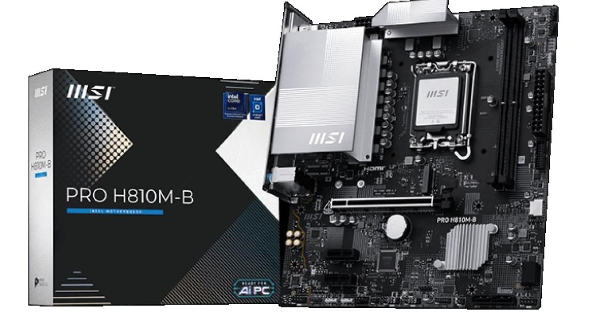 MSI PRO H810M-B, Intel Core Ultra (Series 2), LGA 1851/DDR5/PCIe 5.0/1xM.2 - mATX Gaming MotherBoard photo 