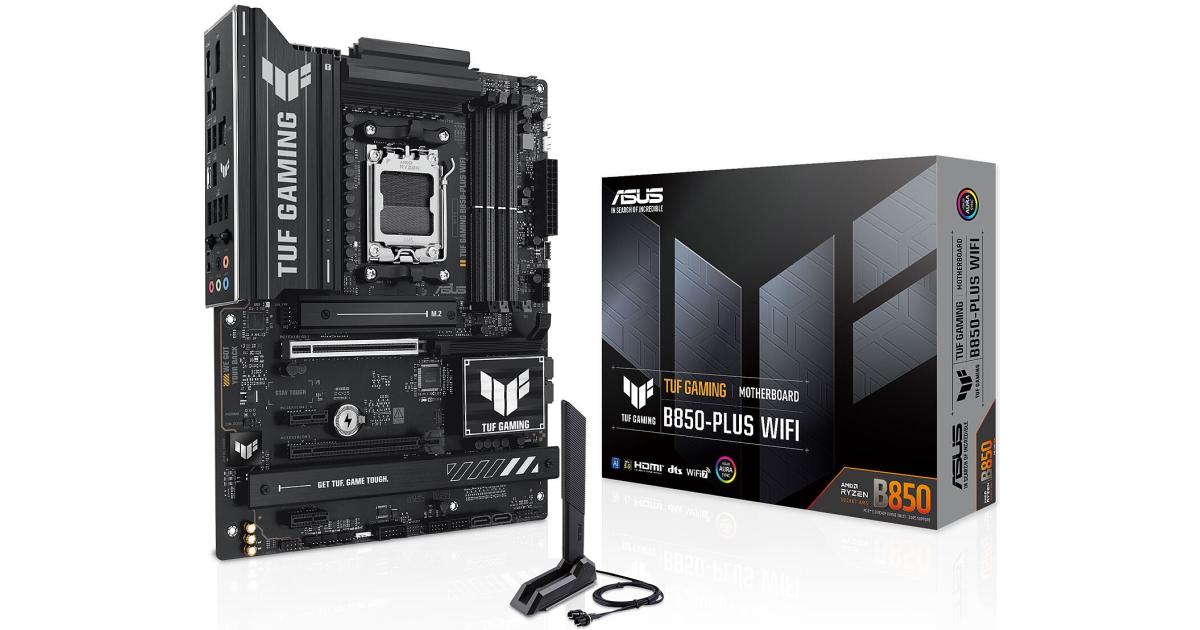 ASUS TUF GAMING B850-PLUS WIFI (Wi-Fi 7) AMD RYZEN 7000 8000 9000 Series AM5/DDR5/PCIe 5.0/3xM.2 - ATX Gaming MotherBoard photo 