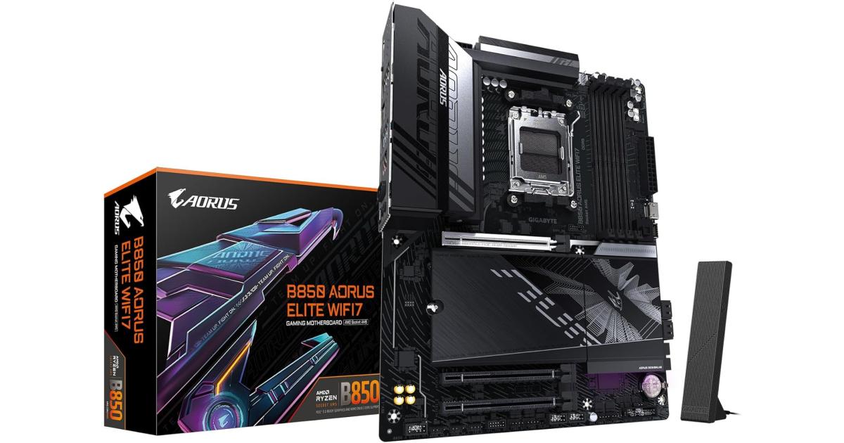 GIGABYTE B850 AORUS ELITE WIFI7 AMD RYZEN 7000 8000 9000 Series AM5/DDR5/PCIe 5.0/3xM.2 - ATX Gaming MotherBoard photo 