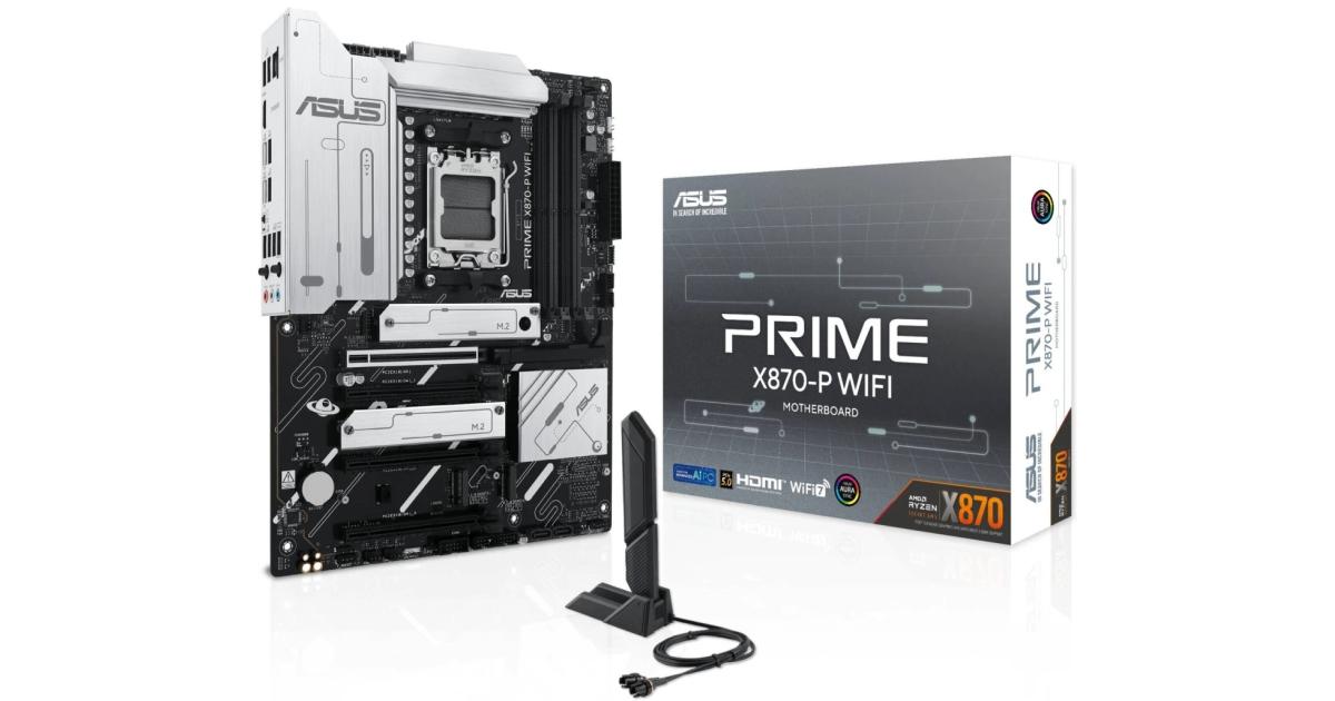 ASUS Prime X870-P GAMING WIFI (Wi-Fi 7) AMD RYZEN 7000 8000 9000 Series AM5/DDR5/PCIe 5.0/4xM.2 - ATX Gaming MotherBoard photo 