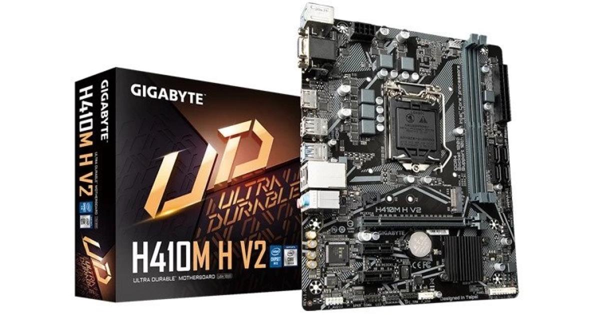 GIGABYTE H410M H V2 , Intel H410  LGA 1200 USB 3.1 M.2 Motherboard photo 