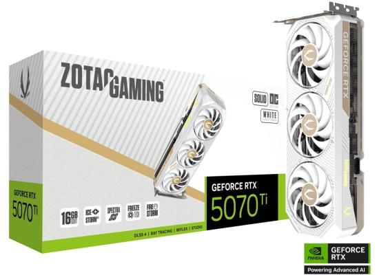 ZOTAC GAMING GeForce RTX 5070 Ti SOLID CORE OC White Edition 16GB GDDR7 photo 