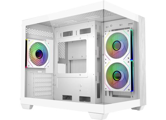 Cooler Master Elite 481 Wood White Micro ATX ARGB Mid Tower Dual-Chamber Photo