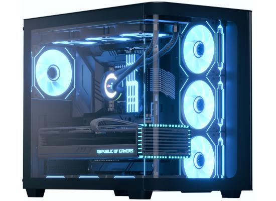 AeroCool P500C Black ARGB ATX Mid Tower Panoramic View Dual Chamber photo 