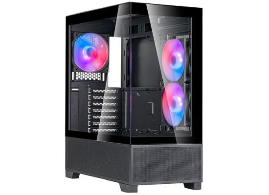 SilverStone Lucid 05 Black ARGB ATX Mid Tower Panoramic View Photo