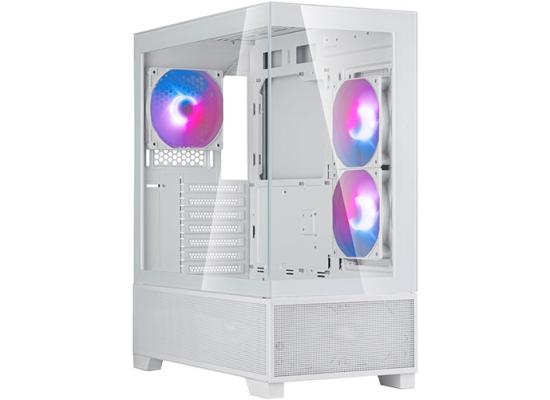 SilverStone Lucid 05 White ARGB ATX Mid Tower Panoramic View photo 