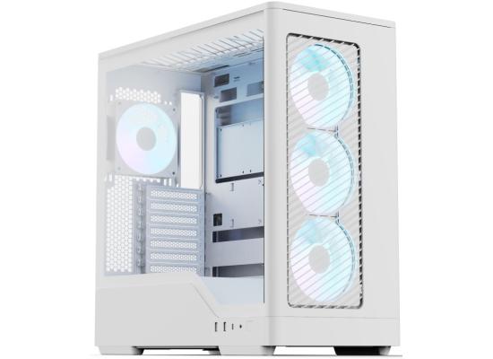 AeroCool D520A White ARGB ATX Mid Tower Aesthetic Design photo 