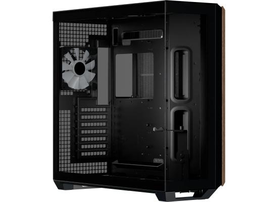 APNX V1 Black Wood Dual Chamber Panoramic 2 Glasses Design ATX Mid Tower photo 
