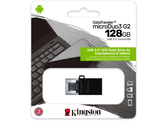 Kingston DataTraveler MicroDuo 3 Gen2 OTG 128GB + microUSB photo 
