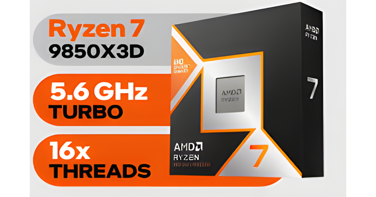 AMD Ryzen 7 9850X3D AM5 CPU Processor (Tray) photo 